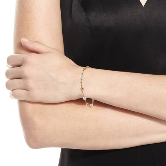 CLEARANCE: Tory Burch Kira Pearl Chain Bracelet (Brand New with Dust Bag) - Picture 7 of 7